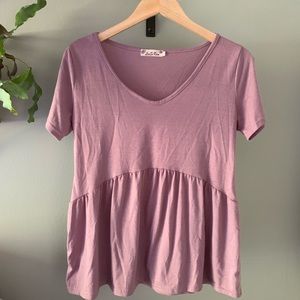 Lavender babydoll top